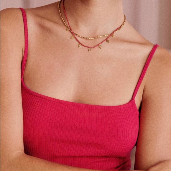 NWOT Sézane Pamela Bodysuit in Fuchsia - Size Large - Picture 4 of 5